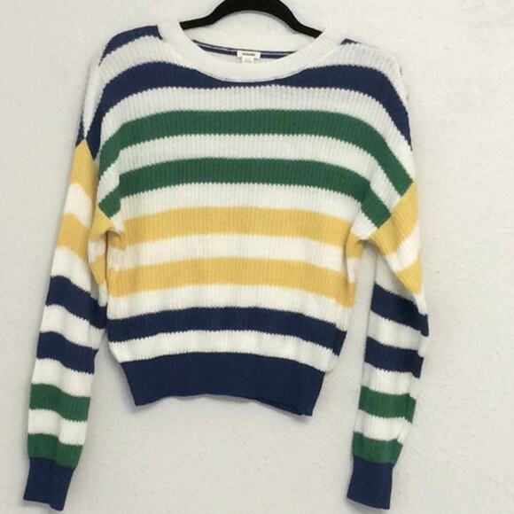 Garage Long Sleeve Sweater color block - Picture 1 of 5